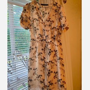 Zara Nude Floral Dress
